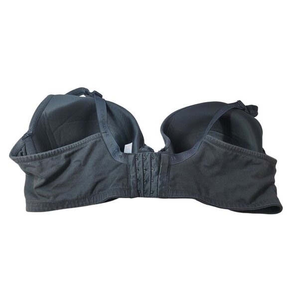 Cacique Boost Plunge Bra Black 44DD Underwire Adjustable Strap Seamless Cup - Picture 5 of 10